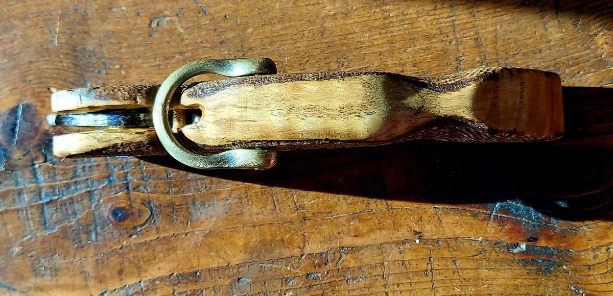 Le Las-Caums - Couteau Pliant Artisanal Pistolet - Lame Damas - Art de la Table - Pièce Unique - Zhàn-Do
